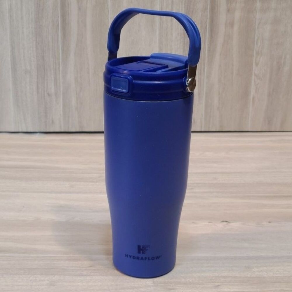 Hydraflow 30oz Stainless Steel Insulated Tumbler Vacuum Mug Travel Cup Blue Lid